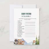 Rustic Woodland Adventure baby shower spel kaart (Voorkant)