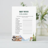 Rustic Woodland Adventure baby shower spel kaart (Staand voorkant)