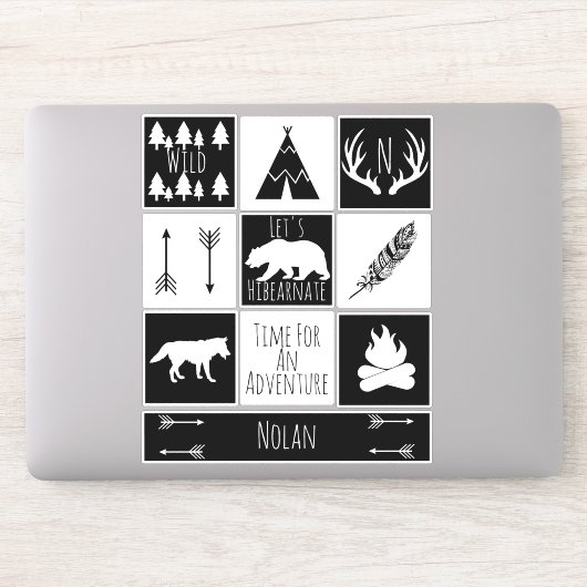 Rustic Woodland Adventure Sticker (Computer)