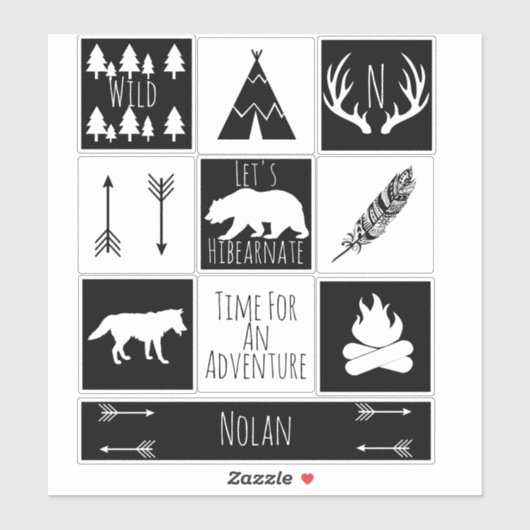 Rustic Woodland Adventure Sticker (Vel)
