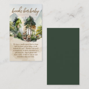 Rustic Woodland Adventure wacht op boeken voor Bab Informatiekaartje