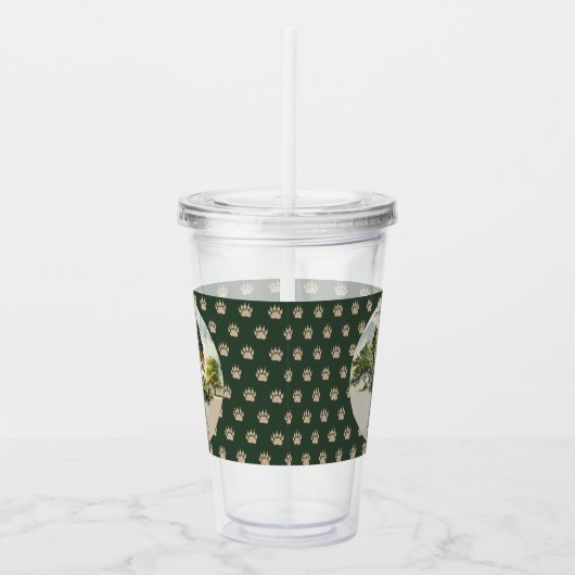 Rustic Woodland Adventure wacht op Boy Baby shower Acryl Drinkbeker (Rechts)