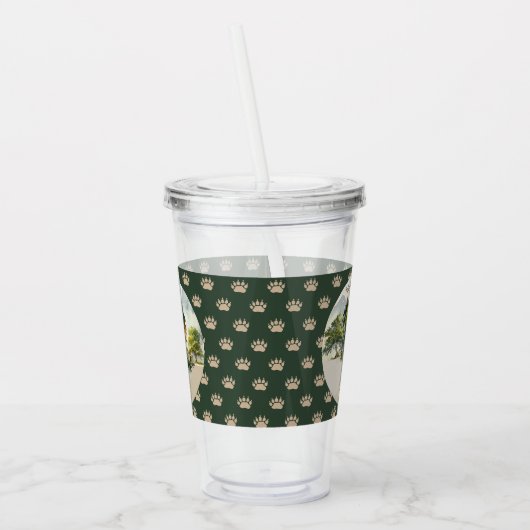 Rustic Woodland Adventure wacht op Boy Baby shower Acryl Drinkbeker (Links)