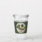 Rustic Woodland Adventure wacht op Boy Baby shower Acryl Drinkbeker (Achterkant)