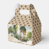 Rustic Woodland Adventure wacht op Boy Baby shower Bedankdoosjes (Achterkant)