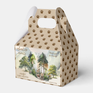 Rustic Woodland Adventure wacht op Boy Baby shower Bedankdoosjes