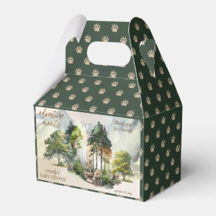 Rustic Woodland Adventure wacht op Boy Baby shower Bedankdoosjes
