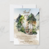 Rustic Woodland Adventure wacht op Boy Baby shower Bedankkaart (Voorkant)