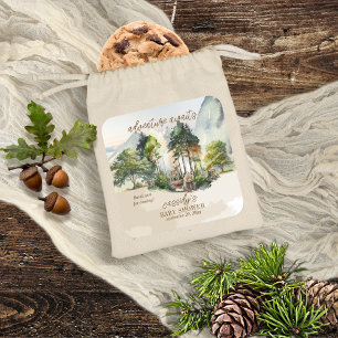 Rustic Woodland Adventure wacht op Boy Baby shower Vierkante Sticker