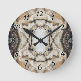 Rustic Woodland All Natural Tree Bark Theme Ronde Klok