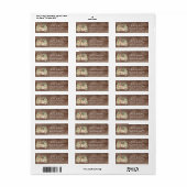 Rustic Woodland Animal Baby shower Adres Etiket (Full Sheet)