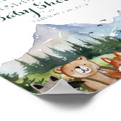 Rustic Woodland Animal Baby shower geeft de voorke Poster (Hoek)