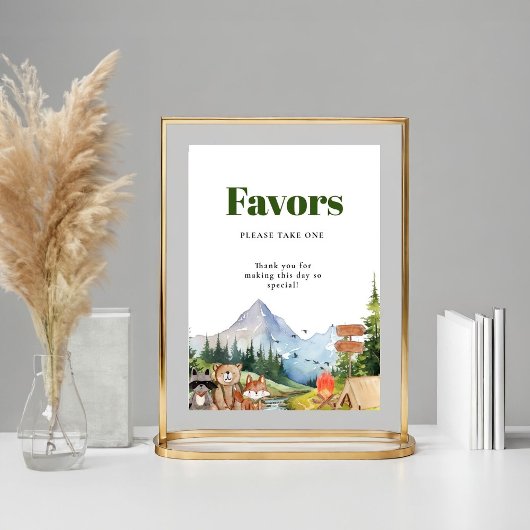 Rustic Woodland Animal Baby shower geeft de voorke Poster