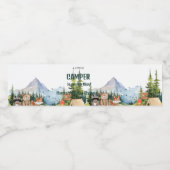 Rustic Woodland Animal Baby shower Welkomstbord Waterfles Etiket (Enkel label)