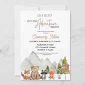 Rustic Woodland Animals Adventure Baby shower Invi Kaart (Voorkant)