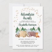 Rustic Woodland Animals Adventure Baby Sprinkle Kaart (Voorkant)