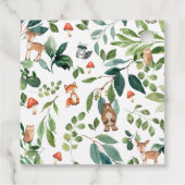 Rustic Woodland Animals Baby shower Boy Dank u Bedankjes Labels (Achterkant)