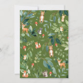 Rustic Woodland Animals Baby shower Boy Kaart (Achterkant)