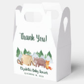 Rustic Woodland Animals Baby shower Hartelijk dank Bedankdoosjes (Geopend)