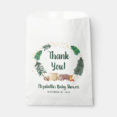 Rustic Woodland Animals Baby shower Hartelijk dank Bedankzakje (Voorkant)