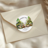 Rustic Woodland Animals Baby shower Hartelijk dank Ronde Sticker
