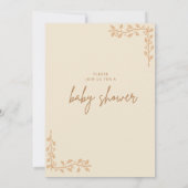 Rustic Woodland Animals Baby shower Invitation Kaart (Achterkant)