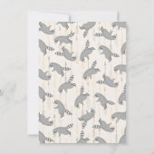Rustic Woodland Animals Baby shower Kaart (Achterkant)