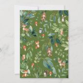 Rustic Woodland Animals Baby shower Neutral Boy Kaart (Achterkant)