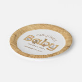 Rustic Woodland Animals Baby shower Papieren Bordje (Gekanteld)