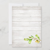 Rustic Woodland Animals Baby shower per post Kaart (Achterkant)