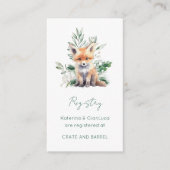 Rustic Woodland Animals Baby shower Registry Informatiekaartje (Voorkant)