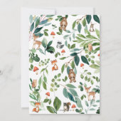 Rustic Woodland Animals Baby shower van Mail Boy Kaart (Achterkant)