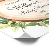 Rustic Woodland Animals Baby shower Welkomstbord Poster (Hoek)