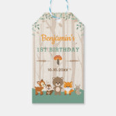 Rustic Woodland Animals Birthday Baby shower Cadeaulabel (Voorkant)