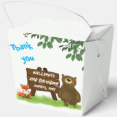 Rustic Woodland Animals Birthday  Bedankdoosjes (Achterkant)