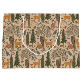 Rustic Woodland Animals Boy Baby shower Groot Cadeauzakje