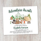 Rustic Woodland Animals Camping Baby shower