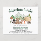 Rustic Woodland Animals Camping Baby shower (Voorkant)