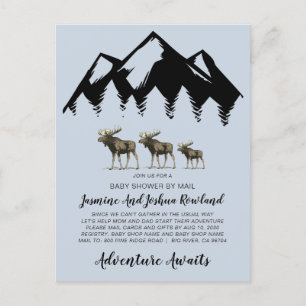 Rustic Woodland Animals Family Baby shower Uitnodiging Briefkaart