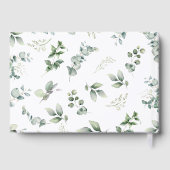 Rustic Woodland Animals Greenery Boy Baby shower Gastenboek (Achterkant)