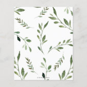 Rustic Woodland Animals Greenery Message Kaart (Achterkant)