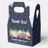 Rustic Woodland Animals Night Camping Baby shower Bedankdoosjes (Geopend)