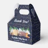 Rustic Woodland Animals Night Camping Baby shower Bedankdoosjes (Voorkant Zijde)