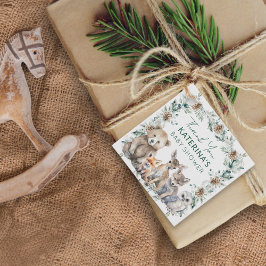 Rustic Woodland Animals Schattige Baby shower Dank Bedankjes Labels