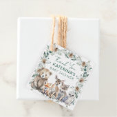 Rustic Woodland Animals Schattige Baby shower Dank Bedankjes Labels (In situ)