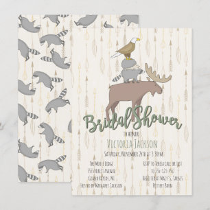 Rustic Woodland Animals Vrijgezellenfeest Kaart