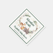 Rustic Woodland Animals Winter Baby shower Servet (Hoek)