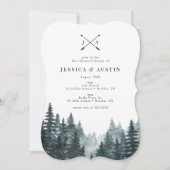 Rustic Woodland Arrows Boho Rehearsal Dinner Kaart (Voorkant)