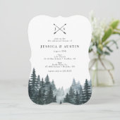 Rustic Woodland Arrows Boho Rehearsal Dinner Kaart (Staand voorkant)