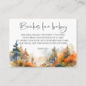 Rustic Woodland Autumn Forest boeken voor baby Informatiekaartje (Voorkant)